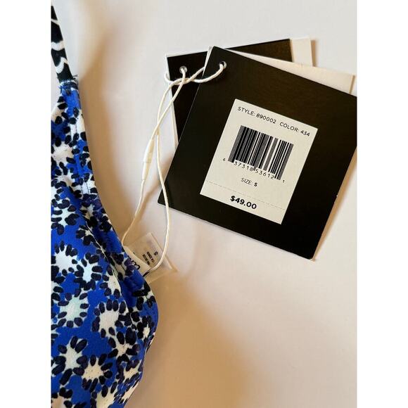 Echo Black Blue Bikini Top Small SM S NWT - Picture 2 of 2